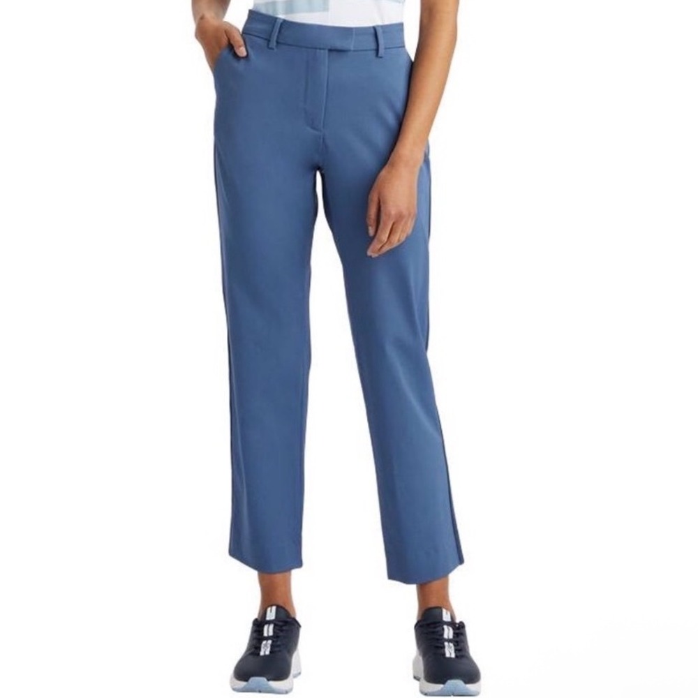 G/Fore Women's Stretch Tech Twill Straight Leg Golf Pants Size 2 Blue
